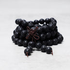 Fortune Jewel 108 Natural Lava Rock Beads Prayer Mala Bracelet Necklace
