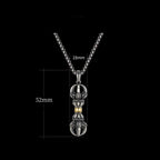 Fortune Jewel Tibetan Dorje Vajra Design Wealth Necklace Pendant