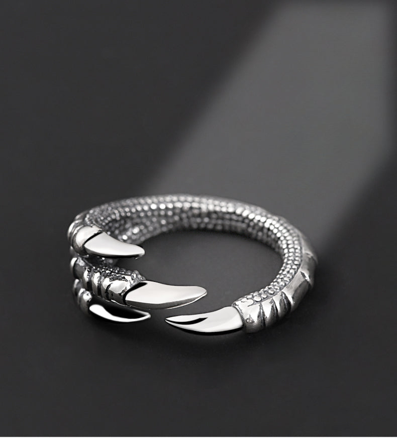 Buddha3bodhi Adjustable Vintage 925 Silver Dragon Claw Ring