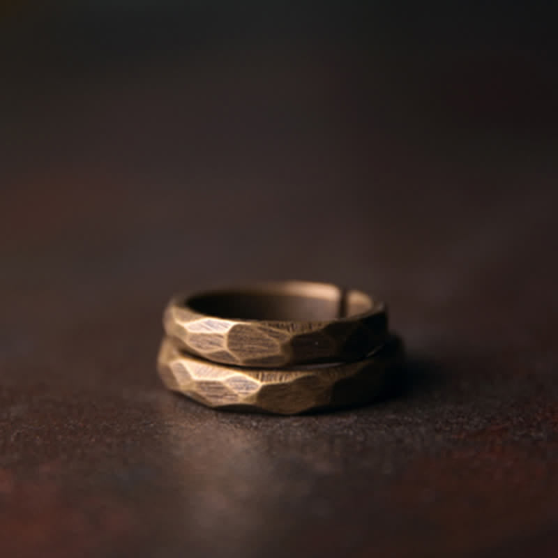 Fortune Jewel Tibetan Simple Design Copper Wealth Ring