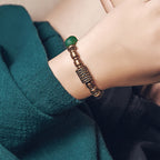 Fortune Jewel Tibetan Red Agate Green Agate Copper Confidence Fortune Bracelet