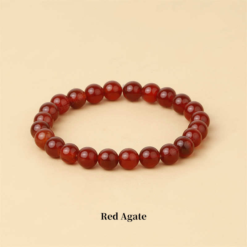 Fortune Jewel Natural Stone Quartz Healing Beads Bracelet