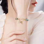 Fortune Jewel Green Phantom Crystal Confidence Charm Bracelet
