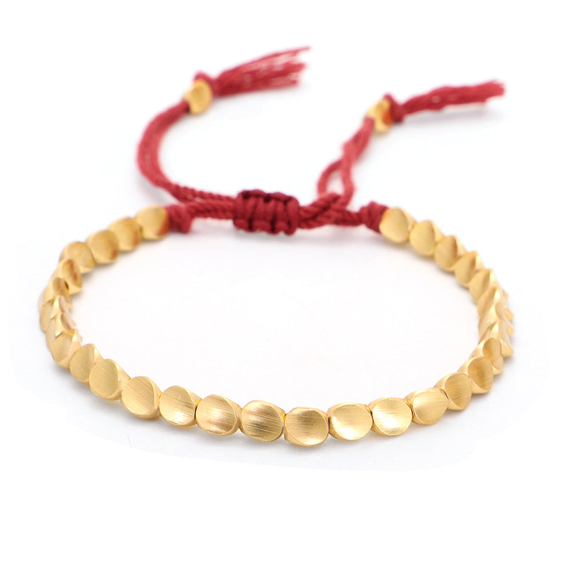 Fortune Jewel Tibetan Copper Beads Healing Luck Bracelet