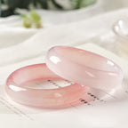 Fortune Jewel Pink Golden Silk Jade Wealth Bracelet Bangle