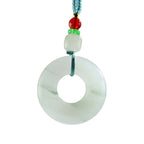 Fortune Jewel Natural Jade Peace Buckle Prosperity Necklace Pendant