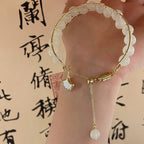 Fortune Jewel Ginkgo Leaf Jade Bead Luck Bracelet