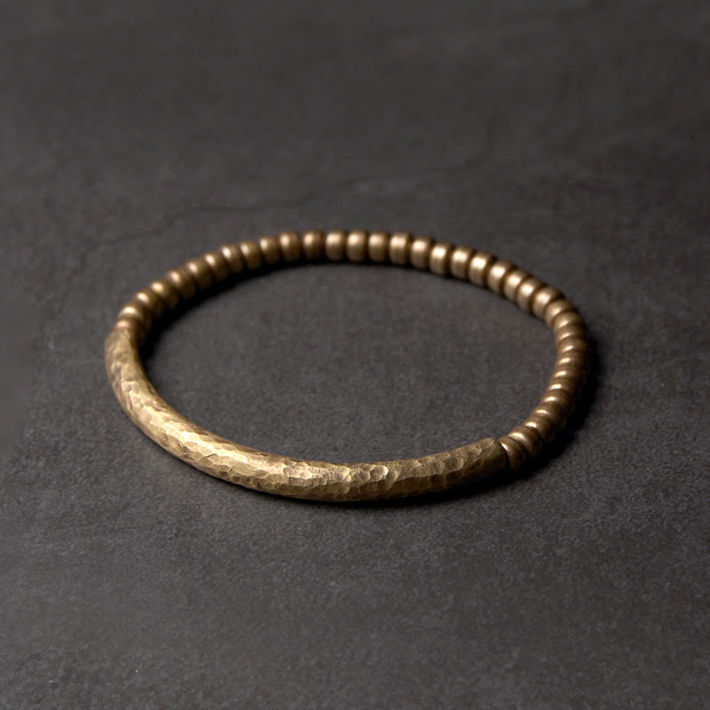 Fortune Jewel Simple Design Copper Brass Bead Luck Wealth Bracelet