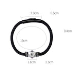 Fortune Jewel 999 Sterling Silver 12 Constellations of the Zodiac Protection Handmade String Bracelet