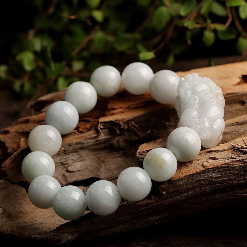 Fortune Jewel Fengshui Wealth Prosperity Jade PiXiu Luck Bracelet