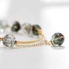 Fortune Jewel Green Phantom Crystal Confidence Charm Bracelet
