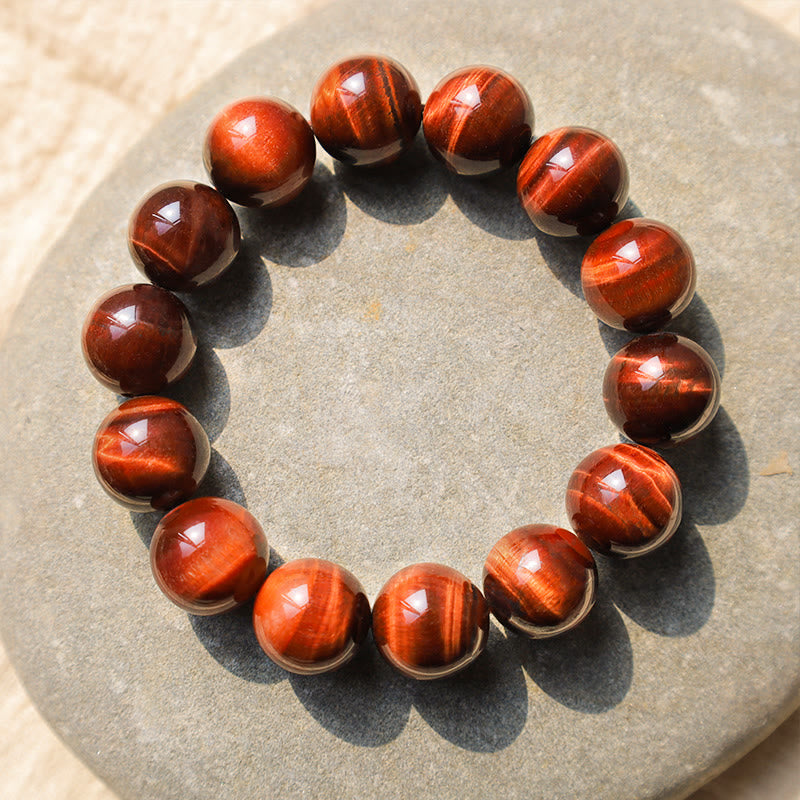 Fortune Jewel Natural Tiger Eye Healing Bead Bracelet