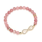 Fortune Jewel Natural Strawberry Quartz Positivity Healing Bracelet