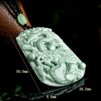 Fortune Jewel Year Of The Dragon Chinese Zodiac Dragon Soaring Jade Protection Bead Chain Necklace Pendant
