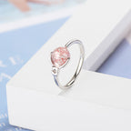 Fortune Jewel Pink Crystal Soothing Rotation Ring