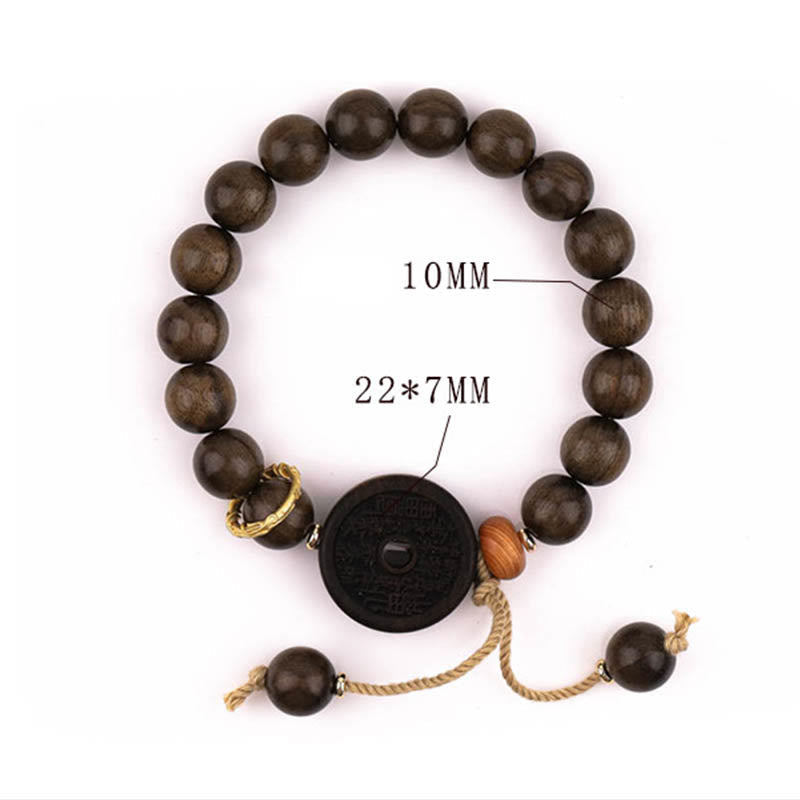 Fortune Jewel Ebony Wood Mountain Ghosts Spend Money Balance Bracelet