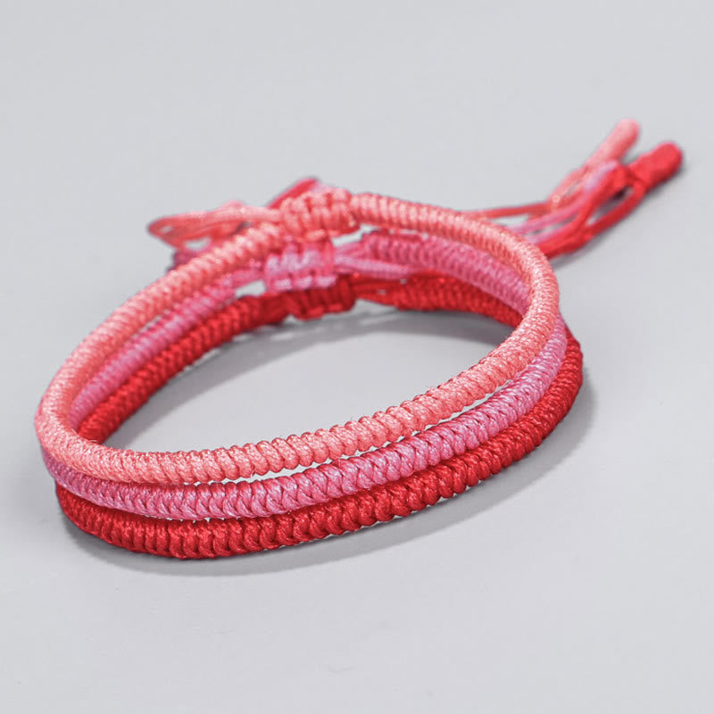 Fortune Jewel Tibetan 3Pcs King Kong Knot Protection Braided Bracelet