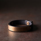 Fortune Jewel Vintage Handmade Texture Copper Brass Leather Wealth Bracelet Bangle