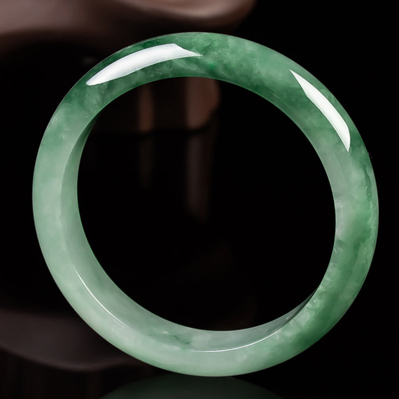 Fortune Jewel Natural Jade Fortune Blessing Bangle Bracelet