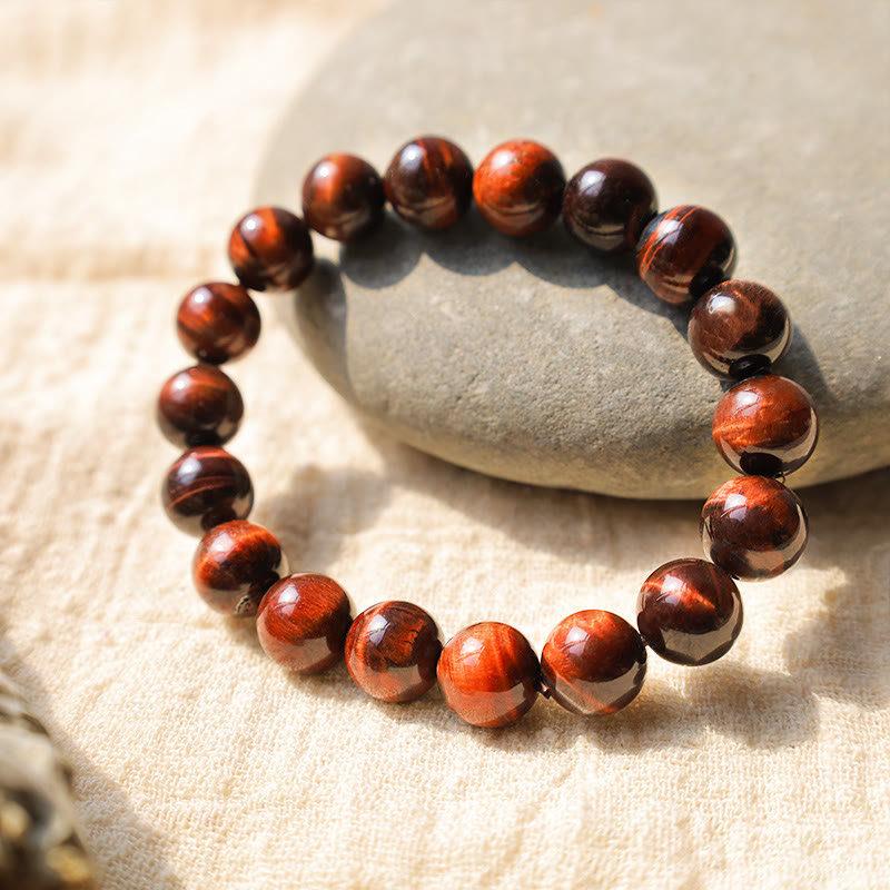 Fortune Jewel Natural Tiger Eye Healing Bead Bracelet
