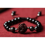 Fortune Jewel Small Leaf Red Sandalwood Sooth Bracelet