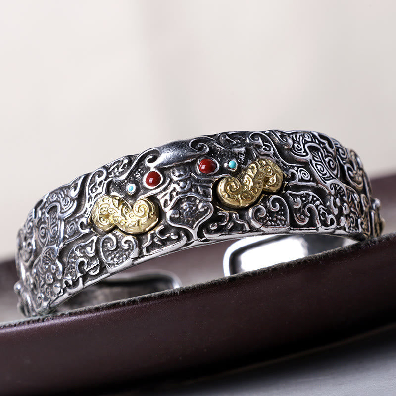 Fortune Jewel FengShui Engraving PiXiu Blessing Bracelet Bangle