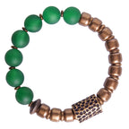 Fortune Jewel Tibetan Red Agate Green Agate Copper Confidence Fortune Bracelet