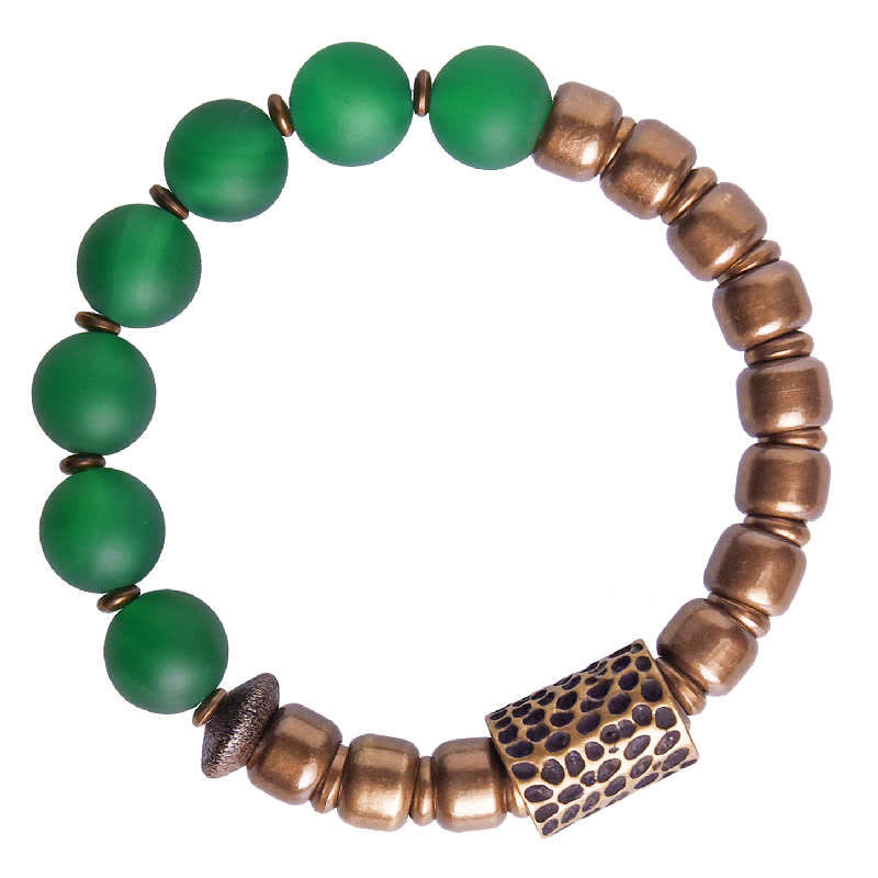 Fortune Jewel Tibetan Red Agate Green Agate Copper Confidence Fortune Bracelet