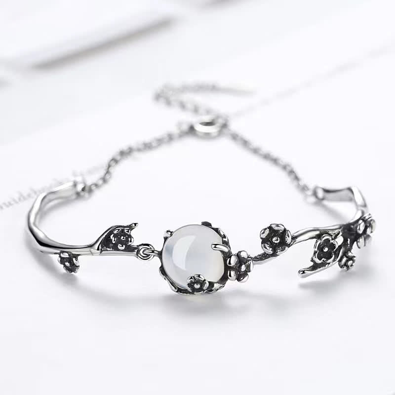Fortune Jewel Plum Blossom Chalcedony Positive Bracelet