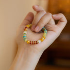 Fortune Jewel Natural Red Agate Jade Rainbow Confidence Bracelet