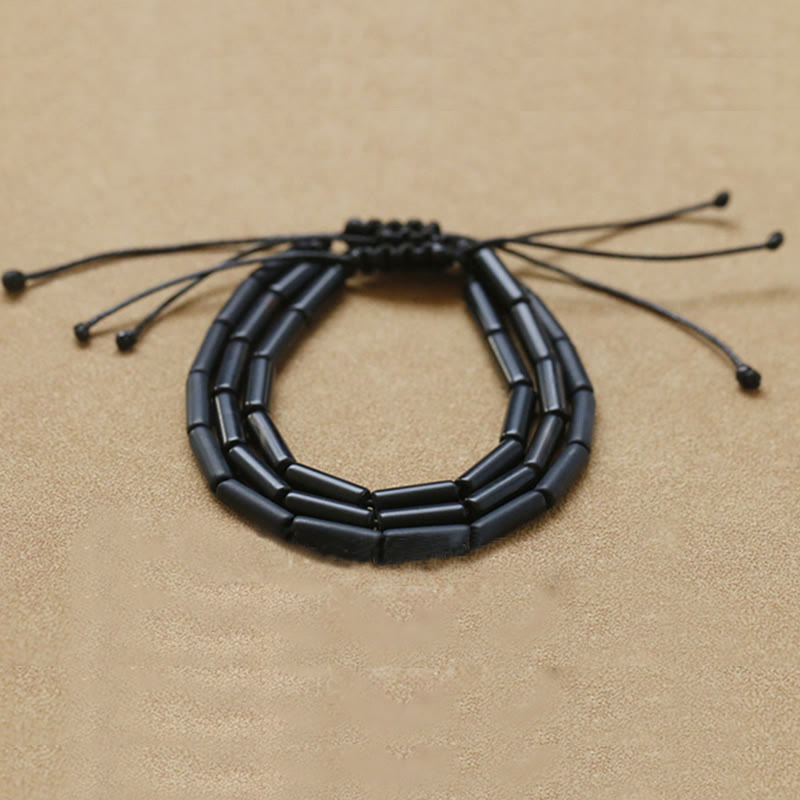 Fortune Jewel Black Onyx Bead Support Protection Bracelet