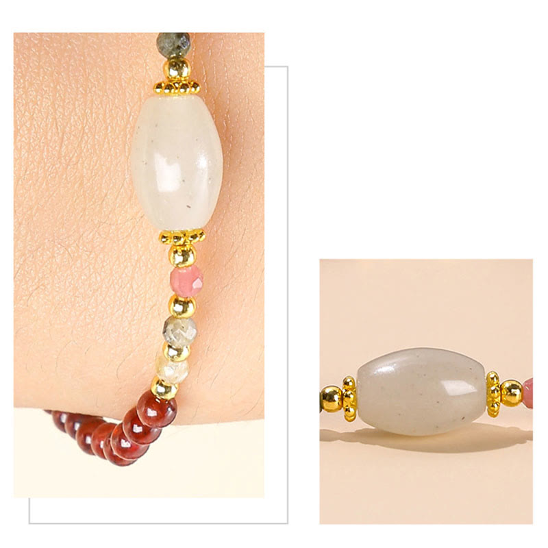 Fortune Jewel Garnet Jade Tourmaline Bead Passion Bracelet