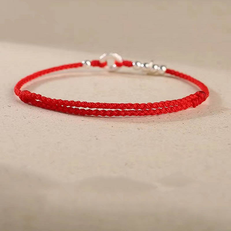 Fortune Jewel 925 Sterling Silver Auspicious Clouds Peace Buckle Safe And Sound Bracelet Anklet