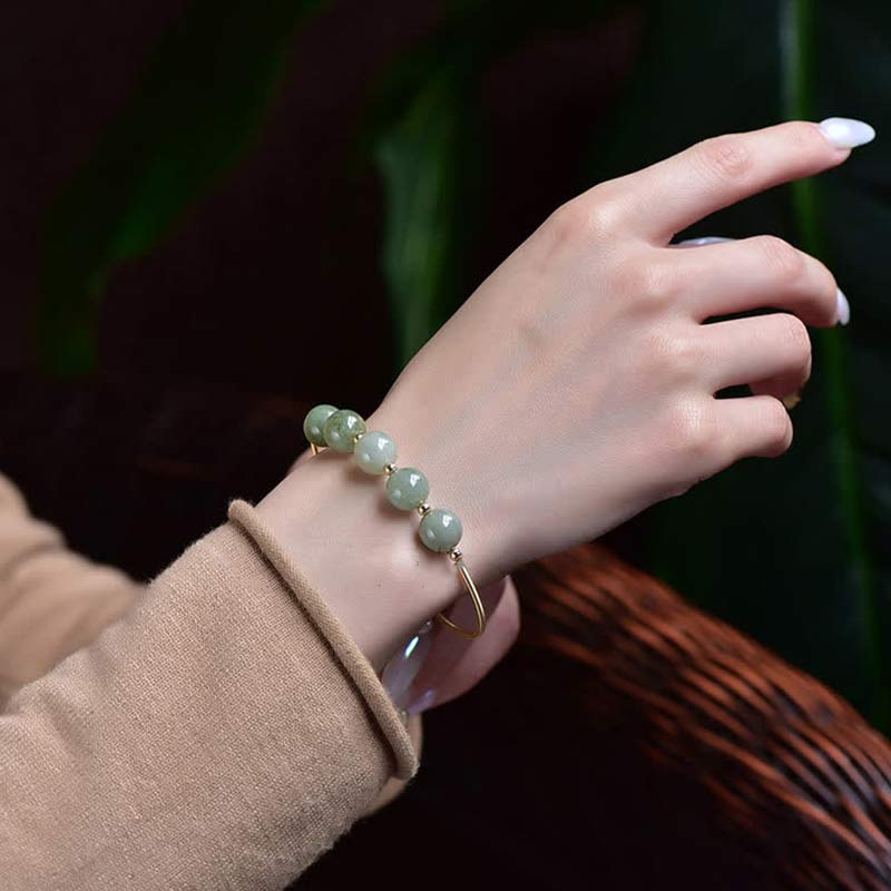 Fortune Jewel Jade Abundance Luck Blessing Bracelet Bangle