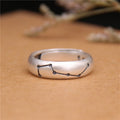 990 Pure Silver Big Dipper Adjustable Ring