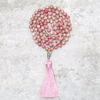 Fortune Jewel 108 Mala Rhodonite Beads Yoga Meditation Prayer Beads Bracelet