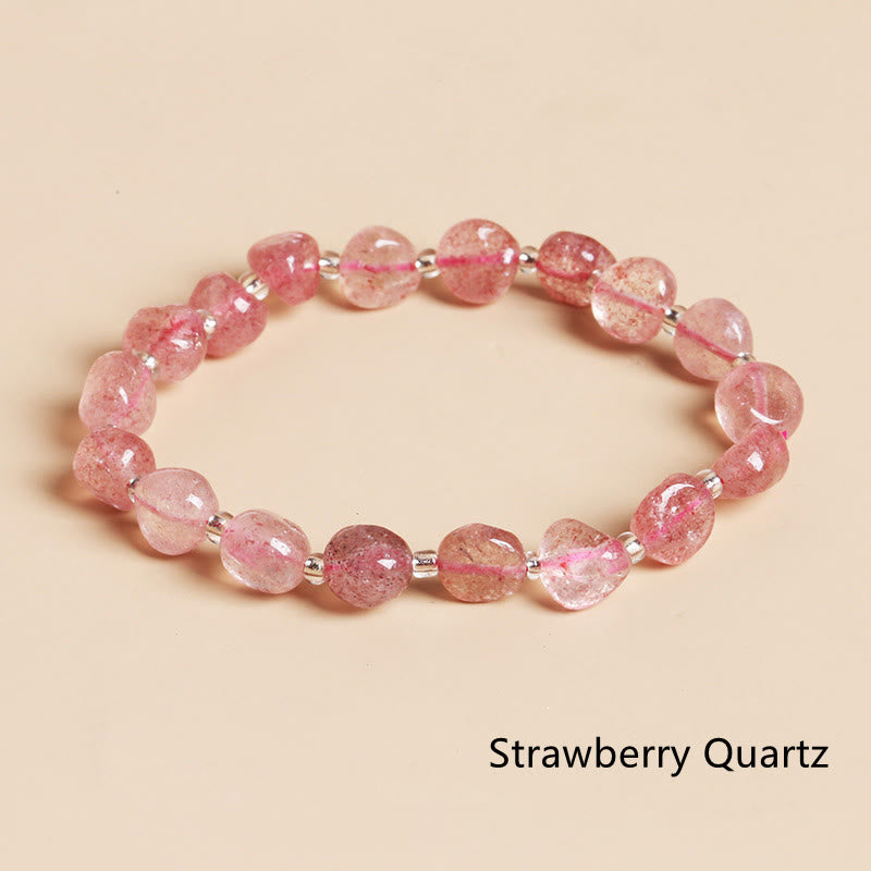 Fortune Jewel Natural Irregular Shape Stone Crystal Meditation Balance Bracelet