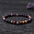 Fortune Jewel Natural Purple Tiger Eye Protection Strength Bracelet