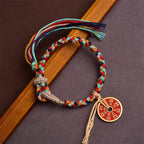 Fortune Jewel Handmade Bagua Harmony Multicolored Rope Bracelet