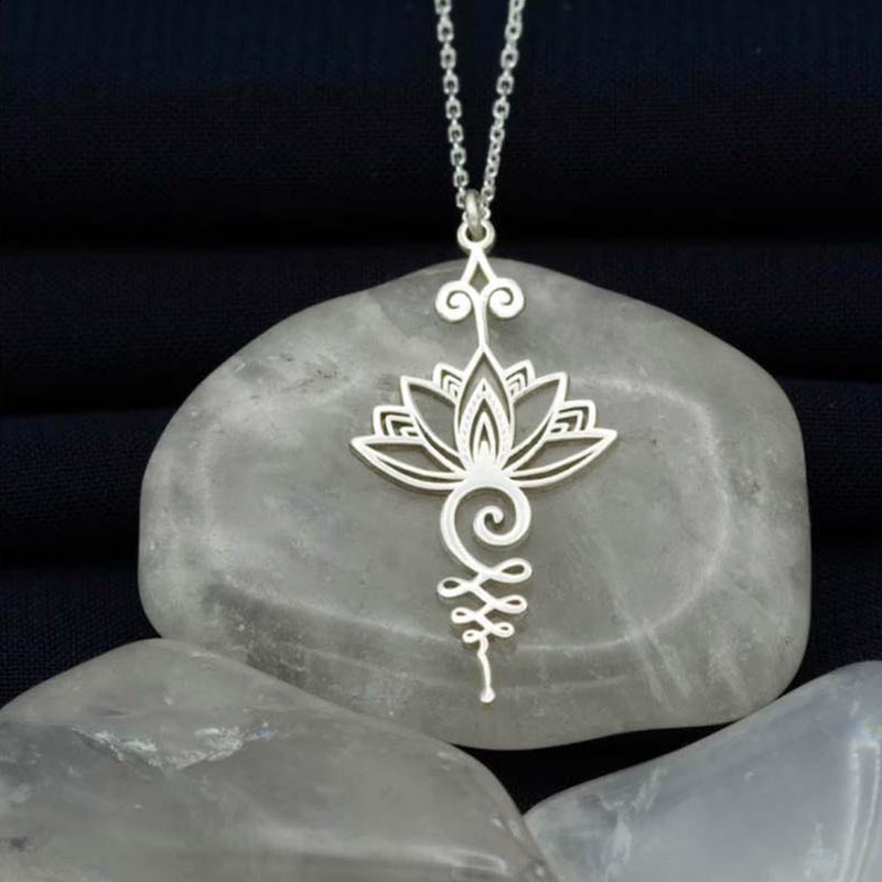 Fortune Jewel Lotus Luck Wealth Necklace Pendant