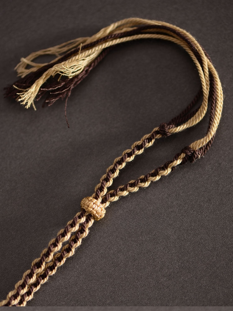 Red Sandalwood Tibetan Dzi Bead Pendant