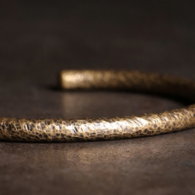 Fortune Jewel Rustic Design Copper Balance Adjustable Cuff Bracelet
