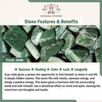 Fortune Jewel "Sending Health and Good Fortune" Cyan Jade Copper Bangle Includes Gift Message Card Fortune Jewel