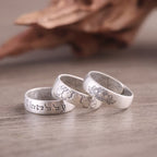 Fortune Jewel 999 Sterling Silver Lotus Elephant Six True Words Blessing Ring Fortune Jewel