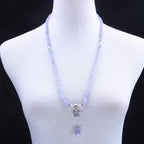 Fortune Jewel Purple Jasper Bead Strength Bracelet Mala