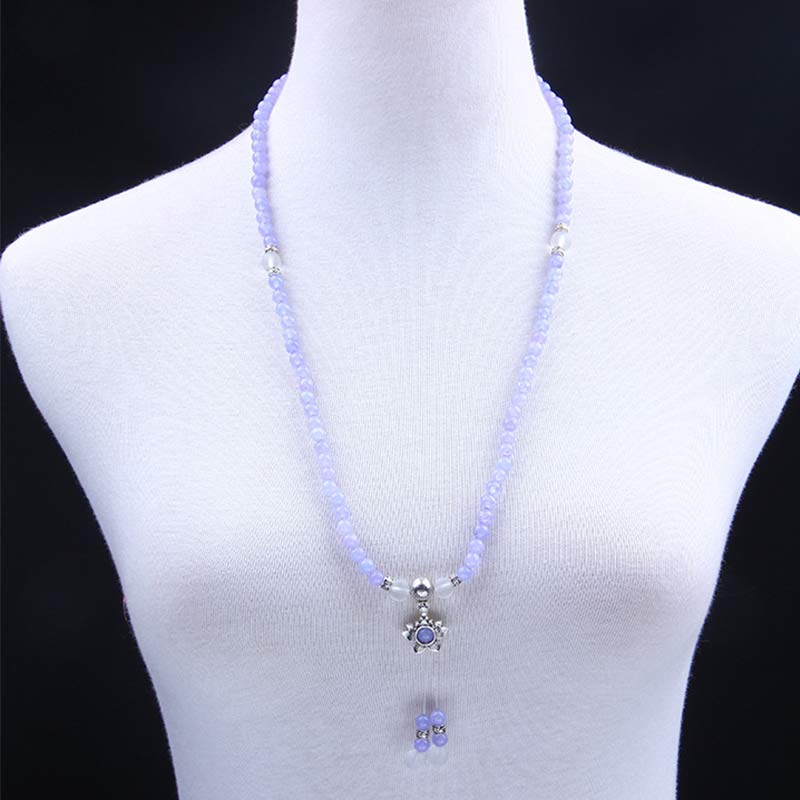 Fortune Jewel Purple Jasper Bead Strength Bracelet Mala