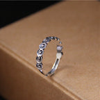 Fortune Jewel 925 Sterling Silver Auspicious Clouds Engraved Ring