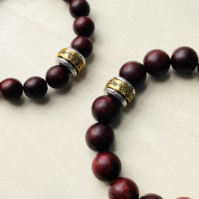 Fortune Jewel Small Leaf Red Sandalwood Amulet Protection Bracelet