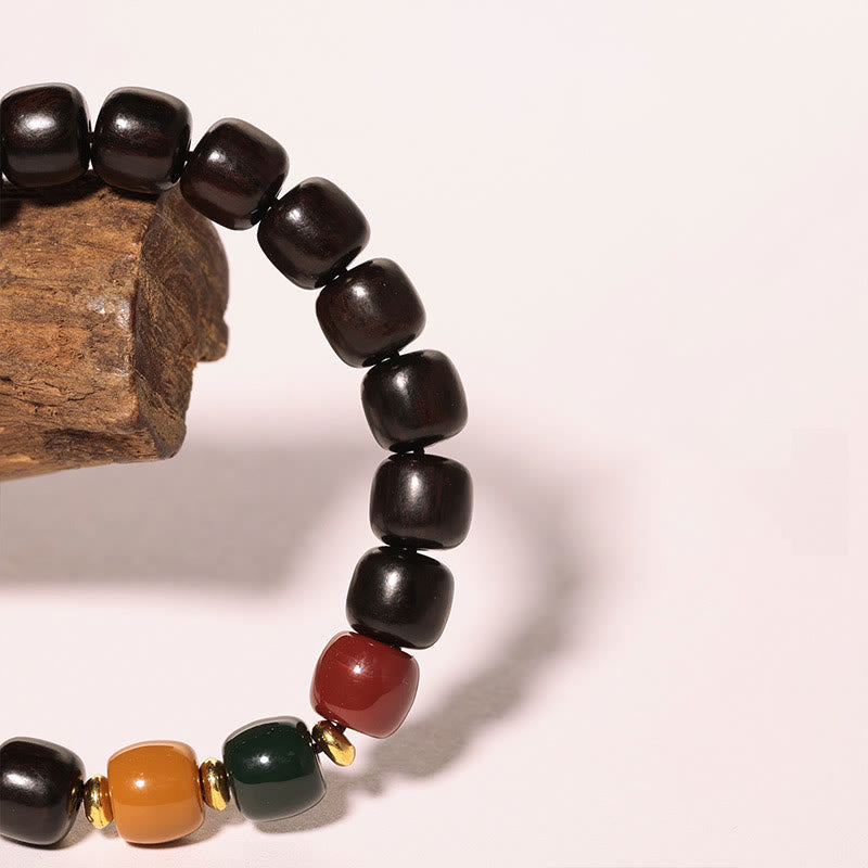Fortune Jewel Ebony Wood Rosewood Peace Balance Bracelet
