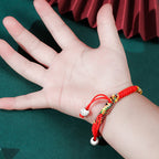 Fortune Jewel 925 Sterling Silver King Kong Knot Multicolored Red String Strength Handmade Braided Kids Child Bracelet